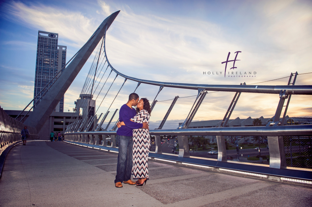 Urban downtown engagement photography