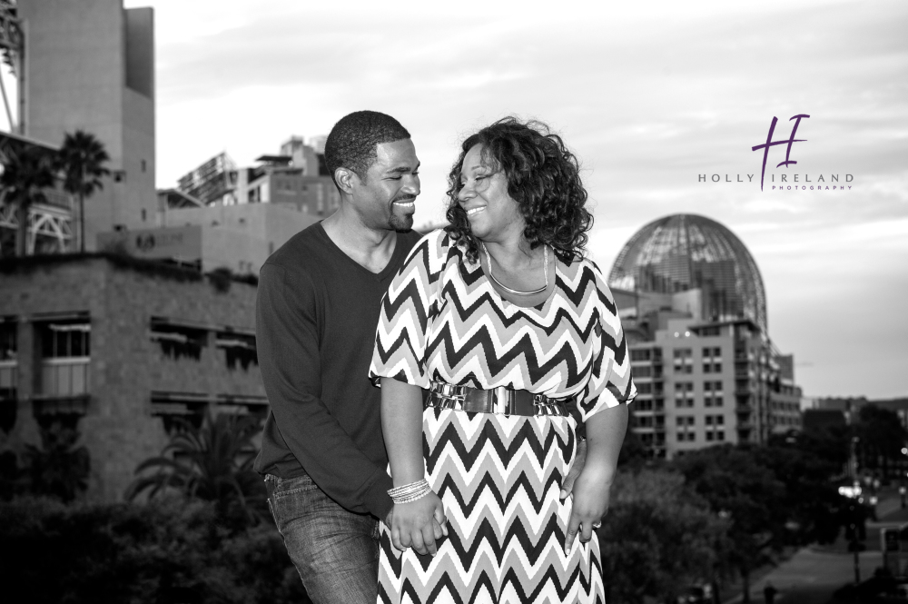 Urban downtown engagement photography