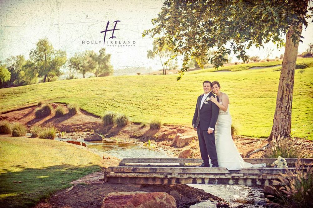 rustic bride and groom