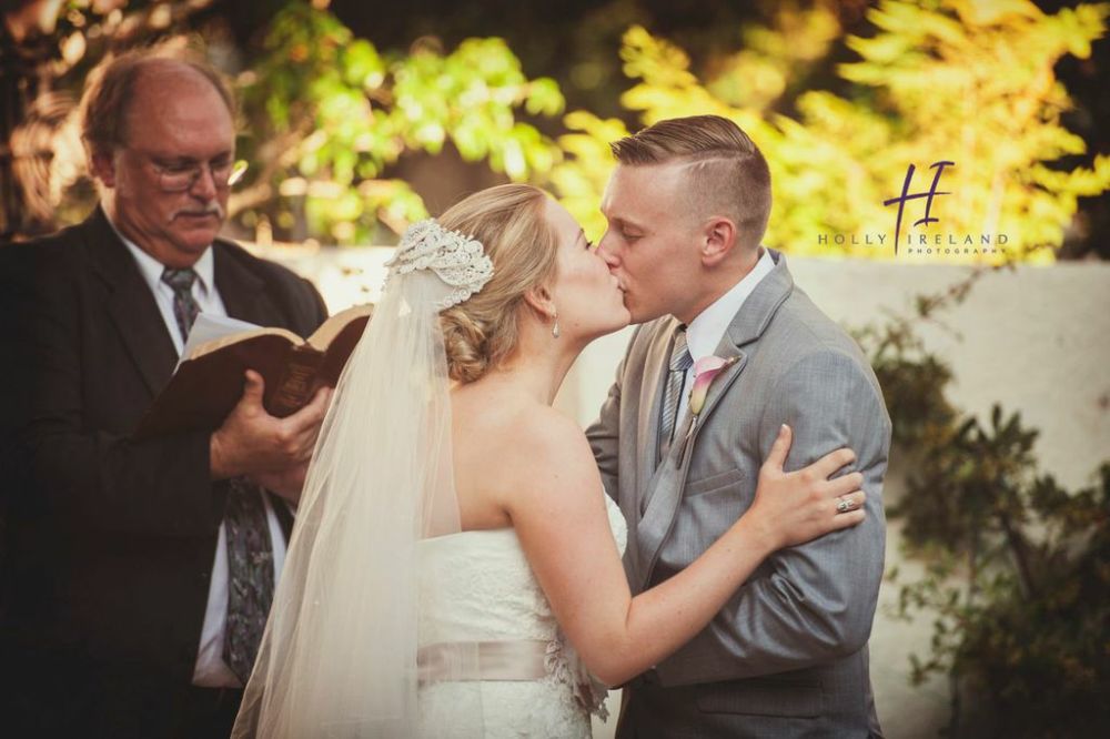 first kiss as husband and wife