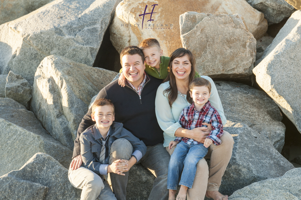 fun creative family beach photos in San Diego California