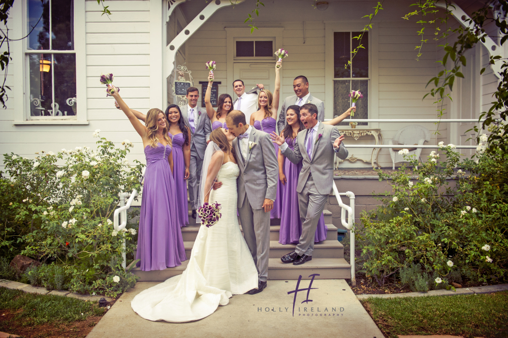 Green Gable Estate San Marcos wedding party fun photos