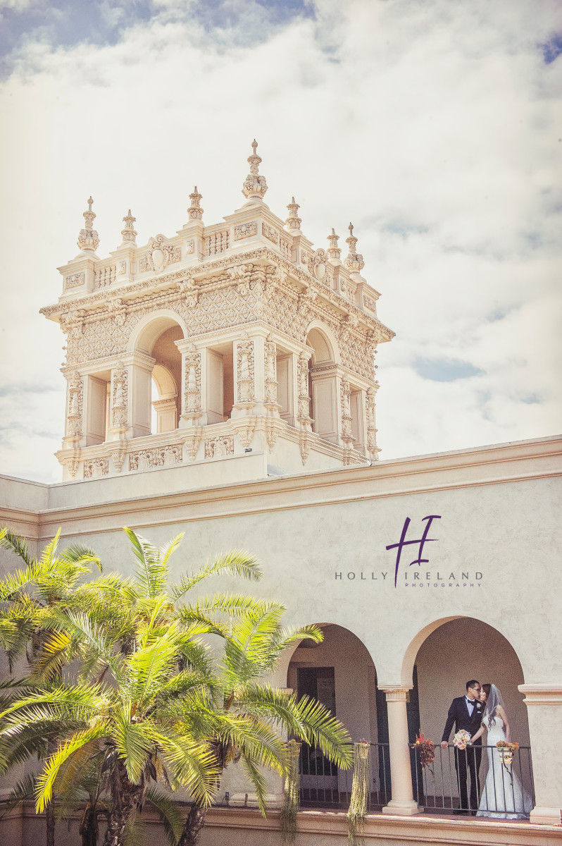 Elegant and Classic wedding photos in Balboa Park Prado San DIego CA