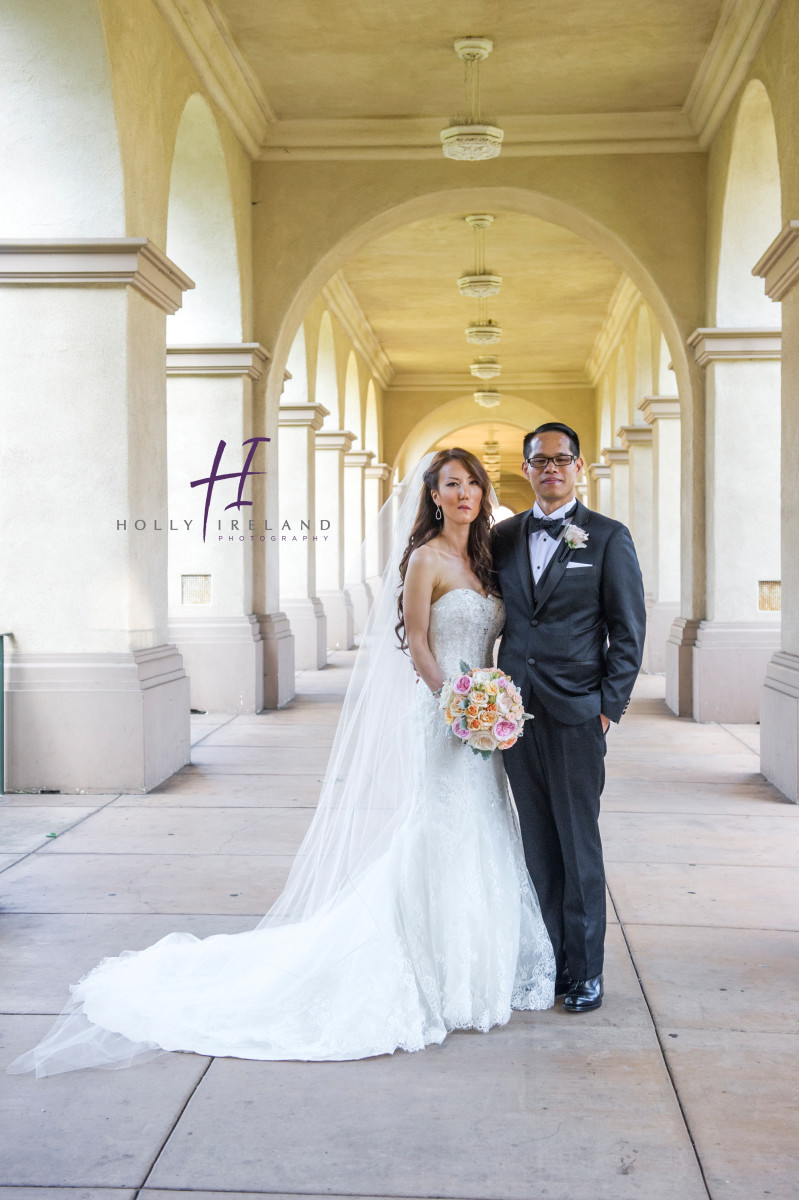 Elegant and Classic wedding photos in Balboa Park Prado San DIego CA