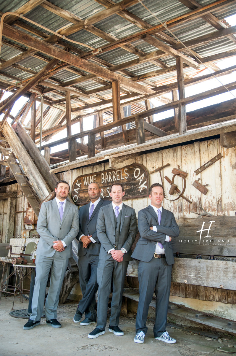 Rustic and fun bridal party photos at the Bernardo Winery in San Diego photographer