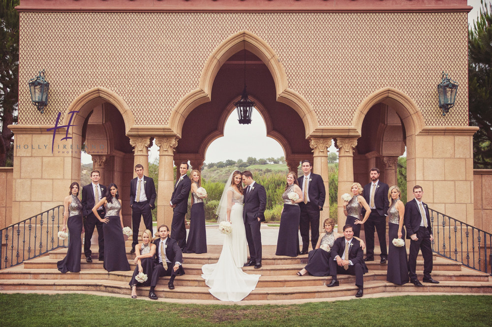 Luxury and elegant wedding photos of the bridal party Best San Diego wedding venues