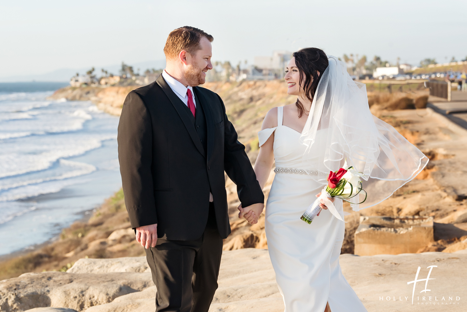Carlsbad's Hilton Garden Inn's Sunset Beach Wedding Photos